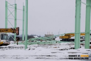 ПАДНАХА ПИЛОНИ  ОТ НОВИЯ СЕПАРАТОР НА МОНТАНСКОТО СМЕТИЩЕ