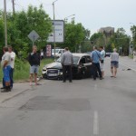 ПТП с няколко автомобила в района на казармата